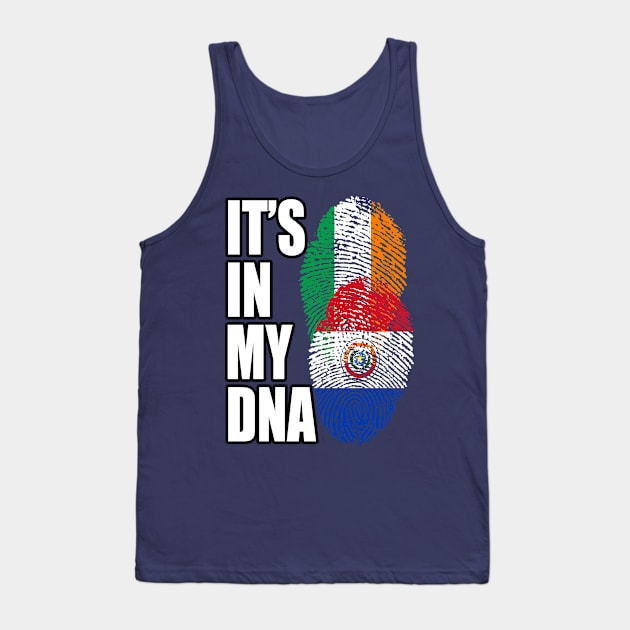 Paraguayan And Irish Mix Heritage DNA Flag Tank Top by Just Rep It!!